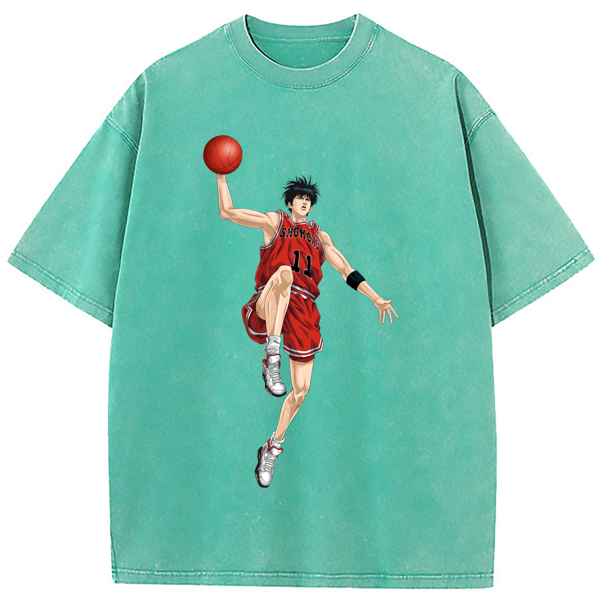 （画像用） SLAM DUNK／スラムダンク 綿100% ヴィンテージ風 半袖Tシャツ（フロントプリント）